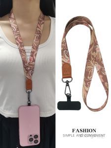 ZHENGEGE | Vintage Ethnic Painted Totem Stylish Comfortable Long Necklace Phone Strap