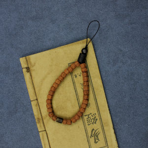 Short Sandalwood Phone Chain Car Keychain Pendant Bracelet Mobile Phone Accessories Digital Goods