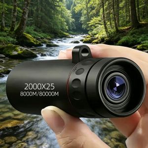 2000X25 High Power Monocular Telescope HD Night Vision Portable Phone Photography Telescope for Outdoor Concert Bird Watching