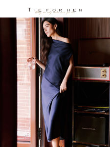 New Elegant Sleeveless Dress Long Skirt