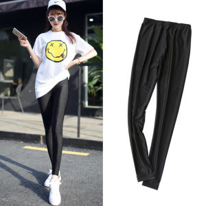 Quần Lót Lụa Băng Mùa Hè Mỏng Cho Nữ Cạp Cao Dài Đến Mắt Cá Chân Quần Dài Mùa Thu Mỏng Mát Mẻ Thoải Mái