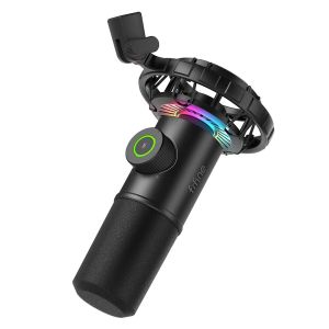 Micro USB Chơi Game FIFINE K658 Có Đèn RGB Và Núm Điều Chỉnh Âm Lượng/chế Độ Khuếch Đại Cảm Ứng Nhẹ Cho PC/máy Tính Bảng - Micro Phòng Thu Tại Nhà Động Lực Học