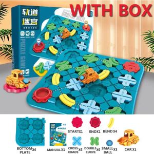 Road Maze Montessori Logic Road Builder Game Assembly Building Puzzle Learning Toys Childrens Gifts Party Board Game