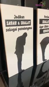 KAMILA CREATIVE - 1 Set 5PCS Hiasan Dinding Kata-Kata Islami Quotes Tentang Shalat