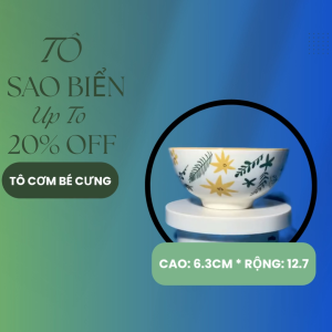 Tô Cơm Gốm Sứ Dành Cho Bé Tự Ăn Tô 12.7cm gốm sứ hoa sao biển