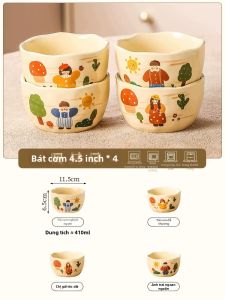 Mr.Snail | Bát Cơm Sứ Hoạt Hình Gia Đình Dễ Thương