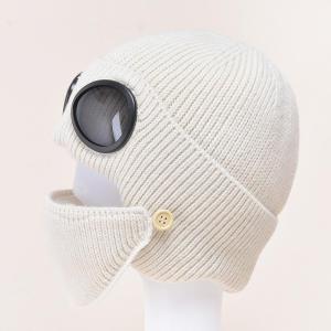 1 Pcs Autumn And Winter New Pilot Glasses Ear Protection Hat With Velvet Warm Wool Hat Womens Korean Knitted Hat Mask