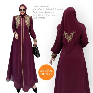 Viral !!! Gamis wanita mewah elegan terbaru dress pesta dan lebaran modern - Bahan ceruty armany HQ - Gamis khodizah