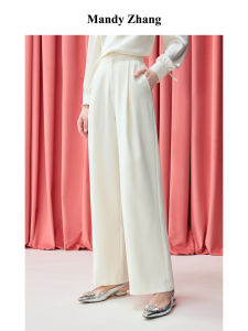 Commuter Elegant Slim-Fit White Pants