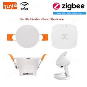 Cảm Biến Chuyển Động Thông Minh Zigbee Phát Hiện Sự Hiện Diện Của Người Tích Hợp Đo Độ Sáng Radar Sóng Milimet Cảm Biến Chuyển Động PIR Tương Thích Với Nhà Thông Minh Tuya.