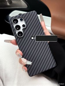 DAIMANG | เคสโทรศัพท์บางเฉียบหรูหราสำหรับ Samsung S24 Ultra แบบคาร์บอนไฟเบอร์ ดีไซน์เรียบง่าย ป้องกันการตกหล่น ด้านนอกเป็นยูนิเซ็กซ์ เวอร์ชั่นจำกัด