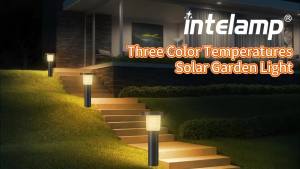 Intelamp Long Battery Life 3800mAh 2 Pack Solar Pathway Lawn Lights Outdoor Stainless Steel For Walkway Villa Garden Courtyard