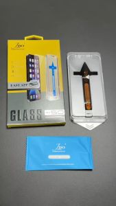 ฟิล์มกระจกเต็มจอ พร้อมบล็อคติดฟิล์ม - สำหรับ i15 13Promax 13pro 12 Pro Max และ 14 14pro กันฝุ่นลำโพง Jdo film