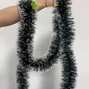 Dây Kim Tuyến Trắng Xanh Đậm Trang Trí Cây Thông Giáng Sinh Xương Rồng Nhỏ