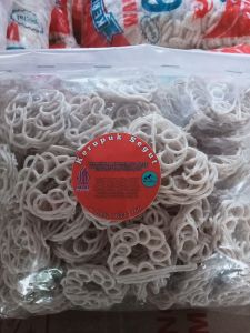 kerupuk mawar putih mentah/kerupuk mawar putih mentah rasa ikan tengiri ukuran 500-1000gram