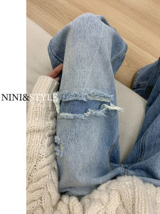 Quần Jeans Ống Rộng Kiểu Mỹ Cạp Cao Quần Jeans Nữ Ống Rộng Kiểu Dáng Rộng Mùa Xuân Thu Đông Quần Jeans Thường Ngày