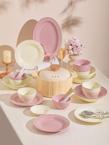 YICHEN | Bộ Dụng Cụ Ăn uống Gia Đình Sang Trọng Underglaze Creamy