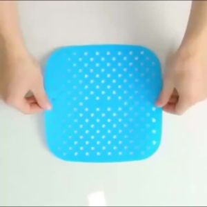 Reusable Air Fryer Pad Silicone Anti-Stick Coated Air Fryer Pad Easy to Clean Home Kitchen Tools Practical Household Items