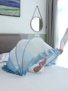 Màn Chụp Trẻ Em Gấp Gọn - Bảo Vệ Bé Sơ Sinh Khê Thông Khí An Toàn Chống Muỗi