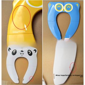 Kids Folding Toilet Portable Toilet High-Speed Rail Aircraft Toilet Mat Travel Toilet with Random Color Waterproof Bag