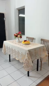 Taplak Meja Premium 6 Kursi Uk 137x183cm Taplak Meja Makan Anti Air Alas Meja Ruang Tamu Aesthetic