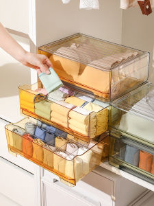 XUNHUAI | Home Drawer Transparent Divided Organizer Box