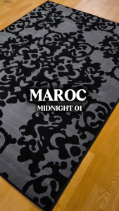 MAROC Karpet Lantai 100x150 Midnight Monokrom - Midnight 01