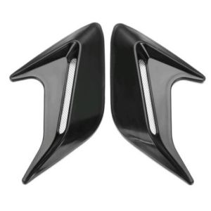 2PCS AIR FLOW INTAKE SCOOP Universal Car Bonnet Hood Vent Motor Cover Trim Fender Shark Fin Gill DIY Simulation Aero Dynamic Kereta Moto 汽车摩托车装饰空气动力学