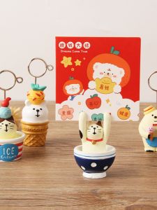 Kẹo Mát-xa Mùa Hè Dễ Thương Quà Tặng Văn Phòng Màn Hìnhảnh Móc Ghi Chú Hình Ảnh Của Chú Mèo Và Quái Vật Tuyết Đồ Trang Trí Để Bàn