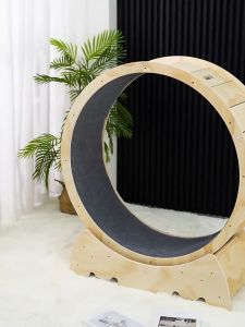 Wooden Cat Treadmill Mute Rolling Cat Exercise Sports Running Cat Reeling Toy