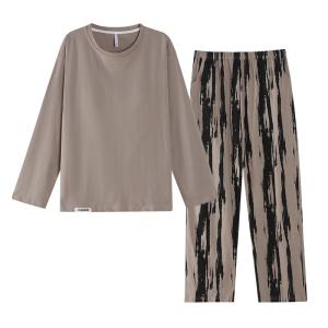 miiow | Pure Cotton Sleepwear Womens Spring-Autumn 2025 New Edition with Built-in Padded Bra Casual Long Sleeve