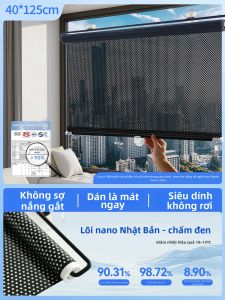 ZTION | Rèm cuốn điều chỉnh cách nhiệt chắn sáng hoàn toàn không khoan lỗ dùng cốc hút