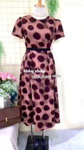 Đầm Trung Niên Dáng Dài Cao Cấp Đi Làm Đi Chơi Đi Tiệc Đa Dụng Sang Trọng Cho Các Quý Bà U40 U50 lt2664