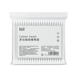 Bông Cotton Dùng Một Lần Cho Việc Vệ Sinh Tai Và Mắt Của Oeiez Chuyên Về Mỹ Phẩm Làm Đẹp Có Đầu Nhọn Và Trục Giấy