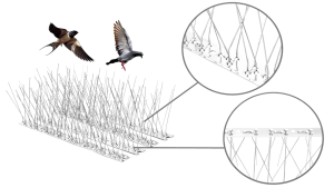 50cm Bird Repellent Mat Spikes Animal Repeller Chase Birds Device Penghalang Burung Besi Tajam 驱鸟障碍物