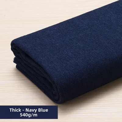 Washed Denim Thick Cotton Fabric