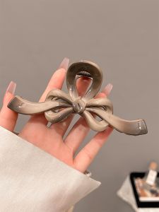 Brown Gradient Elegant Hair Clip Back Head Updo Hair Claw Large Shark Clips Hairpin Headdress 2024 New Arrival