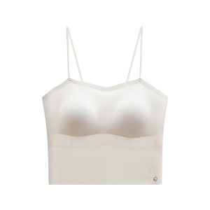 Áo Ba Lỗ Ice Silk Có Đệm Ngực Cố Định Áo Ba Lỗ Ngắn Màu Trơn Thời Trang Mùa Hè Cho Nữ