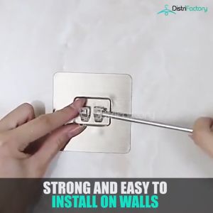 Non trace Sticker 6 Hooks Kitchen & Bathroom included Punching Kitchen Hook