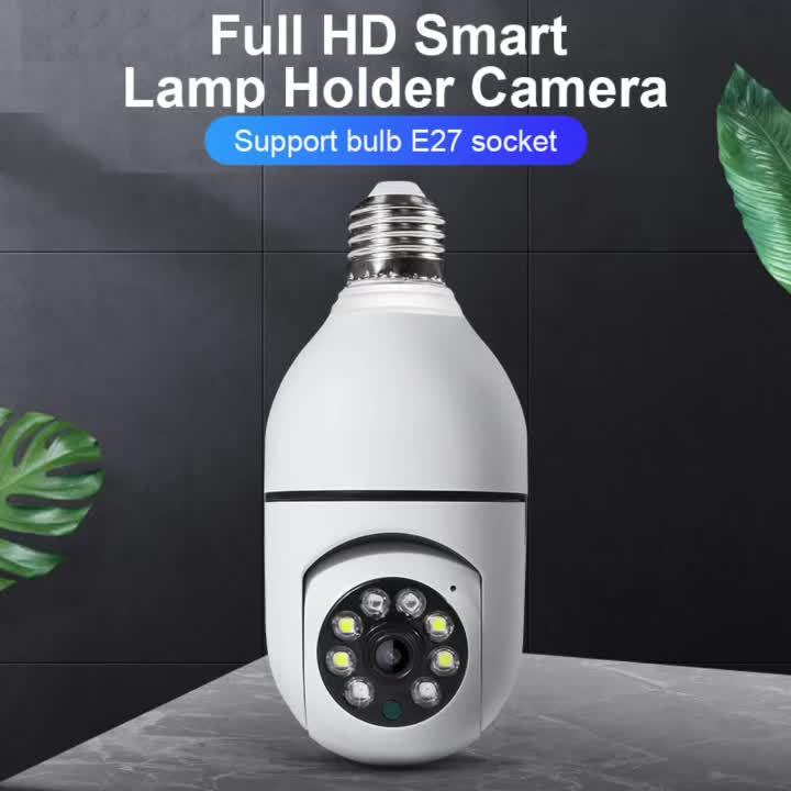 E27 Wifi Bulb Camera Wifi PTZ Colorful Night Vision Two Way Audio Baby Monitor Auto Tracking Home Security CCTV Camera