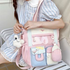 Girls Single Shoulder Crossbody Bag Small Crowd Ins Style Book Bag 2025 New Handbag Nylon Material Zinc Alloy Hardware