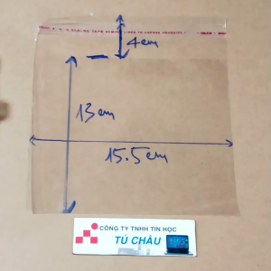Túi kiếng OPP trong suốt keo dán (Rộng x Cao): 15.5Cm x 13Cm (Không tính keo dán 4Cm)