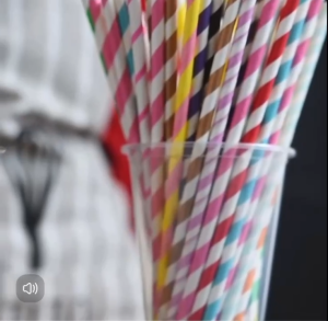 Colored Paper Straw Disposable Colorful Thickness Individually Packaged Fresh Milk Juicer Straws Paper Drinking Straw