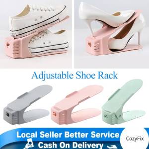 Double layer Adjustable Shoe Organizer Shoe Box Stand Shelf Shoe Space Saving Closet
