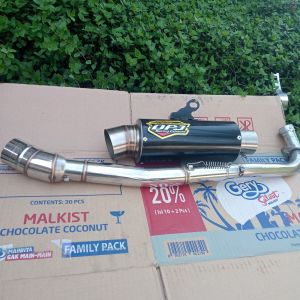 Knalpot dpj Black series Supra X C70 Revo fi Jupiter z Vega z