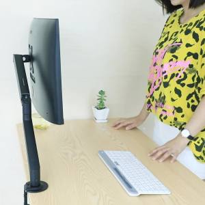 Display Mounting Arm Computer Stand Desktop Monitor Arm Table Mount 24/27-Inch Desktop escopic Rotating Adjustable Cantilever Riser Base Mechanical Arm Vertical Screen