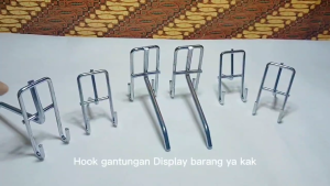 Hook Gantungan Display Barang / Aksesoris RAM Besi Kuat ukuran 6cm dan 10cm