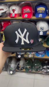 【COD】Yankees Baseball-Stitched Heart Closed cap For Men Fashion backward cap Baseball Cap High Quality