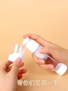 Airless Spray No Straw Cosmetic 15/30/50ml Pump Cover Disinfect Alcohol Refillable Mist Bottle