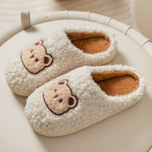 Womens Cotton Slippers Indoor Anti-Slip Warm Home Use Winter Cotton Slippers Comfortable Home Slippers Sport Casual Style